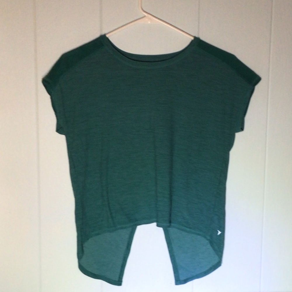 Old Navy Teal Short Sleeve Athletic Crisscross Tee